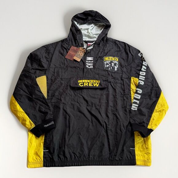 Columbus Crew SC Throwback Logo 1/2 Zip Anorak Windbreaker Mens XL Mitchell Ness - Picture 1 of 16